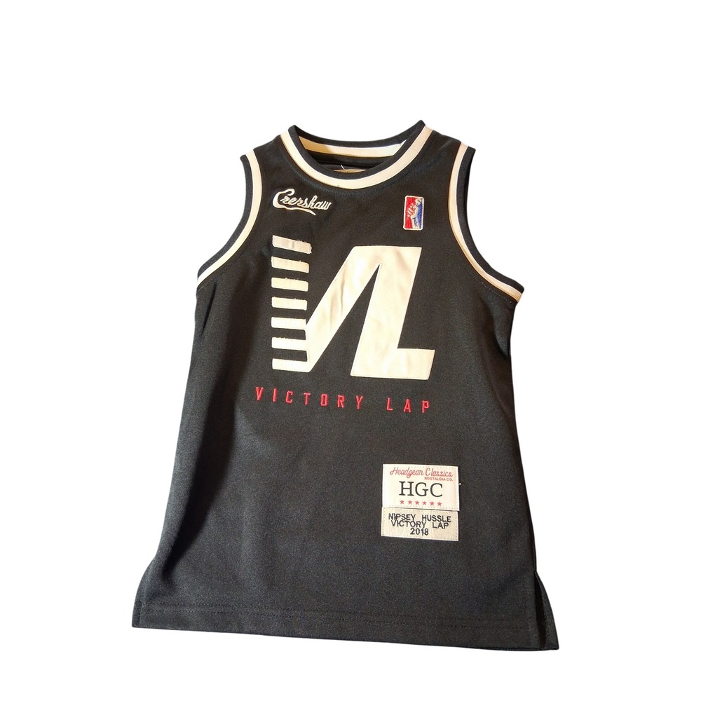 Headgear Classics Nipsey Hussle Victory Lap Jersey Kids XS Black Crenshaw 60